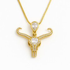 Iced Stierkopf Anhänger –