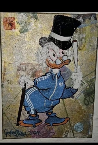 Leinwand bild dagobert duck - leinwand,