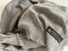 100 % Kaschmir Schal / Pashmina Greige, NEU