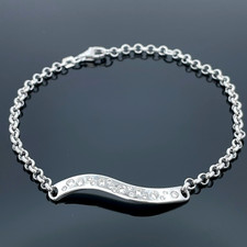 ARMBAND AUS 585/-WEIßGOLD MIT BRILLANTEN (GES. CA. 0,23 ct.) SCHMUCKJAGD