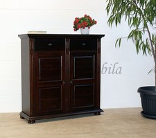 Wäsche-schrank MONA Landhaus 115x115x38cm Fichte massiv kolonial Schuh-kommode