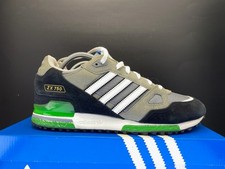 Adidas Sneaker ZX 750 Grau Schwarz Gruen ·Gr 43 1/3 · Herren Retro Streetwear