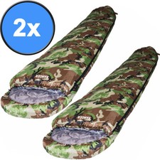 Schlafsack Explorer 2x XXL BW Mumienschlafsack flecktarn Camping -18°C Zelt Neu