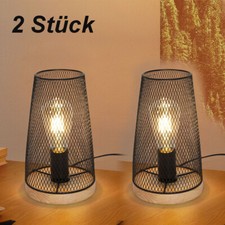 2 stk Tischlampen Metallgewebe Nachttischlampe E27 Tisch Lampen Hochzeiten Party