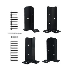 Verstellbare Terrassenpfostenanker Grundwinkel für Pergola Geländer 4er Set