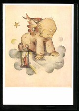 Künstler-AK Hummel: Weihnachtsengel schaut von der Wolke, Festtagsgruß 
