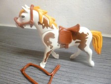 Playmobil Tolles Pferd trabend Schecke + Sattel + Zaumzeug  Western Country