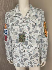 A Bathing Ape Bape Space Camo Shark M-65 Jacke Größe L Neu mit Etikett