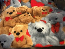 Fleecestoff Teddybären meterware kinder