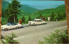 AK ~1964: Schwarzwaldhochstraße Mercedes Heckflosse Opel Rekord A Auto Oldtimer
