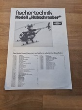 fischertechnik  Anleitung "Hubschrauber" in super Zustand
