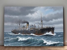 Dampfschiff auf hoher See