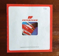 IF Interflug Prospekt Typensammlung IL 62 TU 134 IL 18 Druck 1977