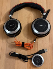 Headset Jabra Evolve 80 Kopfhörer mit UC Controller (USB + Klinke Anschluss)