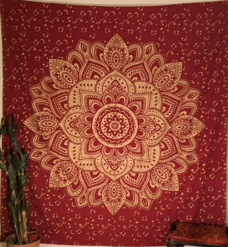 Indischer mandala wandteppich - indischer,