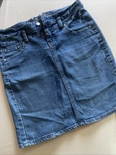 Jeansrock Knielang Hellblau