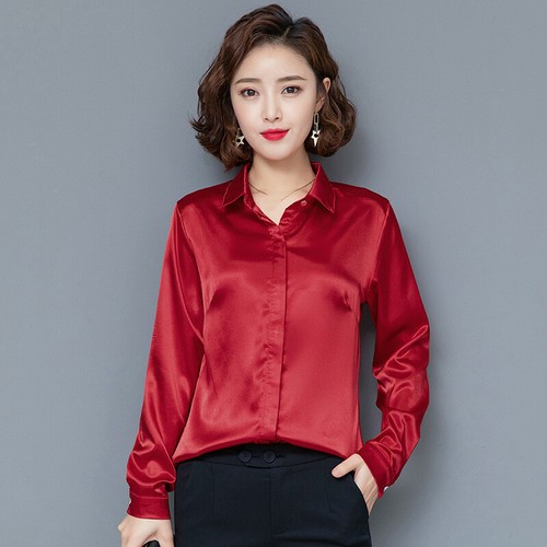 Damen satin hemd - damen, bluse