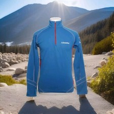 SCHÖFFEL?️Gr. S?️Microfleece Skipulli Langarm Laufshirt?️Blau Rot