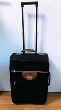 OXFORD Vintage Reisekoffer/Trolley mit 2 Rollen Retro Reisekoffer Schwarz
