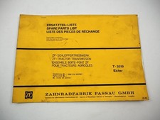 ZF T-3319 Schlepper Triebwerk Getriebe für Eicher Ersatzteilliste 1980