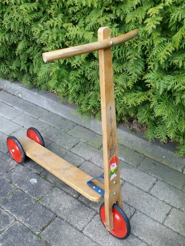 Tretroller 50er holz abc - 50er,