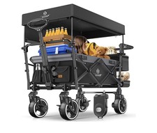 KESSER® Bollerwagen GTS-9100 Faltbar Dach Handwagen Klappbar, nur einmal im Wald