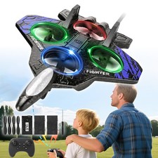 RC Flugzeug Ferngesteuertes Flugzeug 3D-Flips Modellflugzeug Spielzeug mit LED