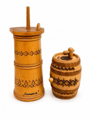 Vintage holz deko - holz, set