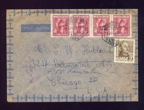 Alter flugpost beleg tanger - beleg,
