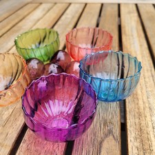 5 x Schwimmkerzenhalter + 5 Kugeln Bunt Schwimmschalen Glas Schwimmdeko Rot Blau