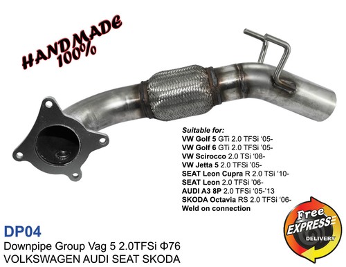 Downpipe 76mm scirocco - downpipe,
