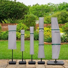 Sekey Sonnenschirm Schutzhülle Wasserdicht Abdeckung Abdeckhaube Hülle Hellgrau