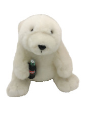 COCA-COLA Eisbär mit Colaflasche Plüschtier Kuscheltier 20 cm 1998 vintage Coke