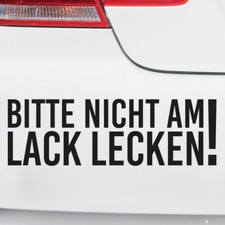 Auto Aufkleber "Bitte nicht am