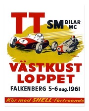 Vintage Rennplakat Wandkunst