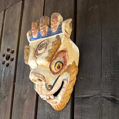 Maske geschnitztes holz - maske,