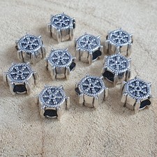 Großlochperlen 10 x Antik