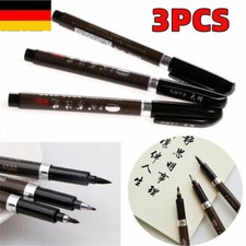 3x Chinesischer Stift Japanische Kalligraphie Schreiben Kunst Script Malerei-DE-