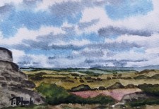 ORIGINAL AQUARELL - Blick auf