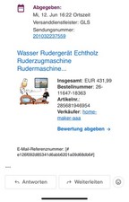 Wasser Rudergerät mit Wassertank, Massivholz, für Zuhause