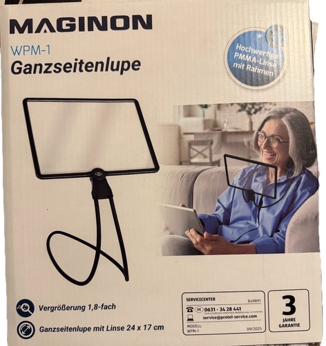 Maginon ganzseitenlupe 8x - maginon, 1,8x