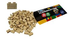 60 Klemmbausteine Mauersteine Wand 1x2 Masonry Profile Bricks 98283 Beige Ziegel