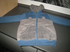 1 Jungen Winterjacke Gr. 116 Herbst Winter Jacke Strickjacke warm blau