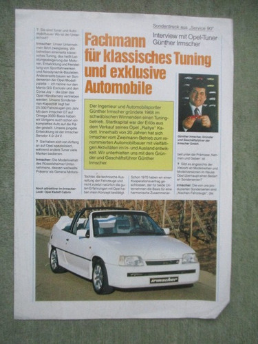 Irmscher opel sonderdruck - opel,