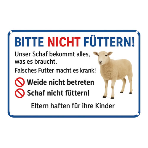 Schafe nicht füttern - nicht,