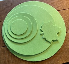 ESTA-Design Filz Untersetzer Tischset Platzset rund Ø 40 Woll Filz hell grün