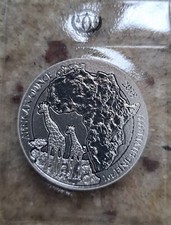 1 oz Silber Ruanda Giraffe 2018 in original Folie