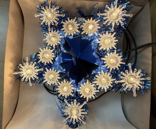 Vintage blauer weihnachtsstern - blauer,