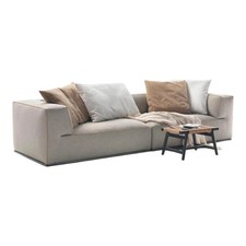 Flexform Sofa Perry Stoff Grau 542 Hellgrau Mit Keder Und Kissen