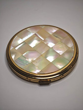 Vintage Puderdose Perlmutt